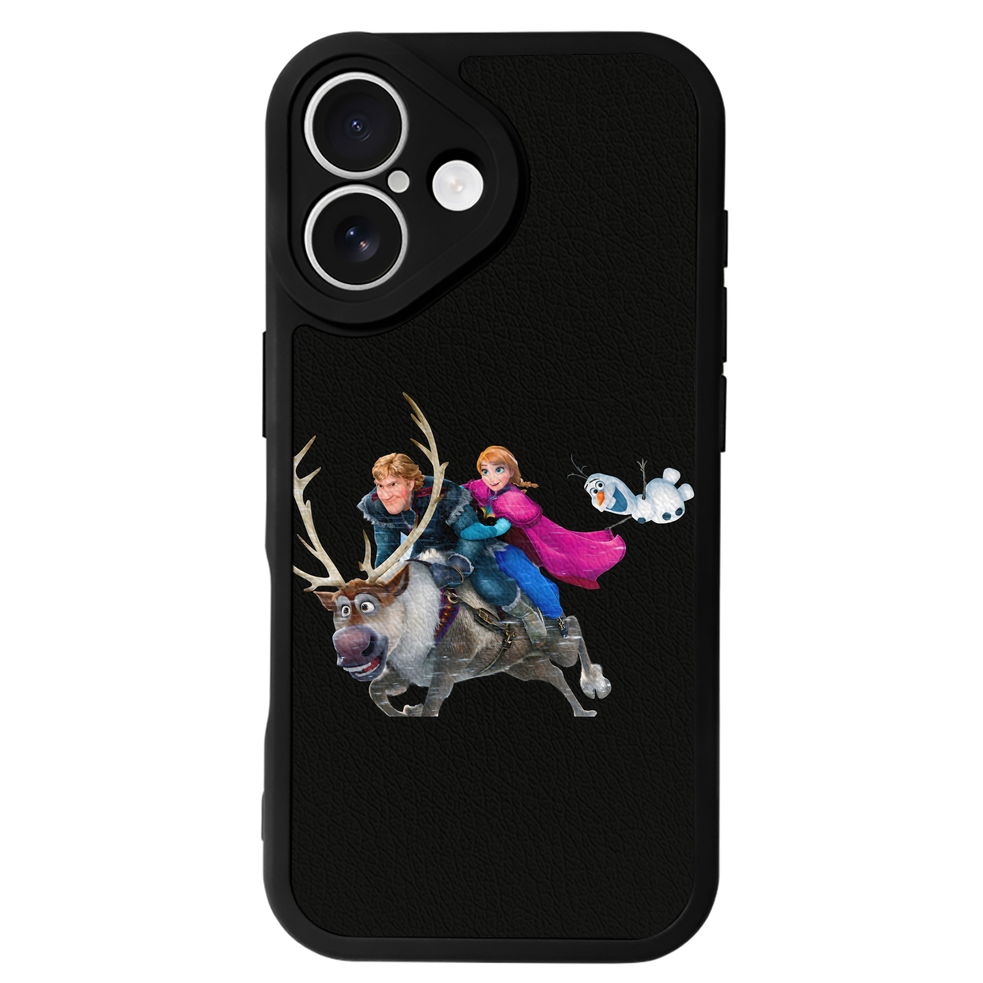 （画像用） アナと雪の女王 アンナ エルサ Frozen Anna Elsa 【iPhone 16シリーズ対応】シリコンスマホケース（レザー調） 材質：シリコン
